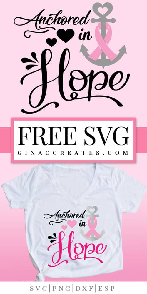 anchored in Hope free svg cancer awareness