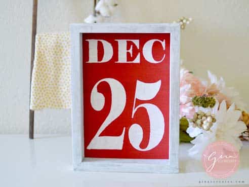 diy december 25 christmas sign
