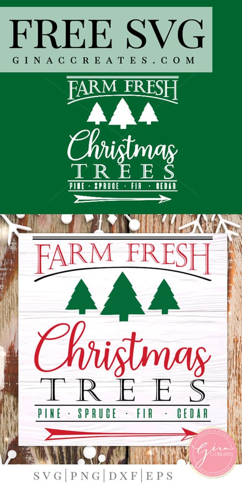 farm fresh christmas trees svg