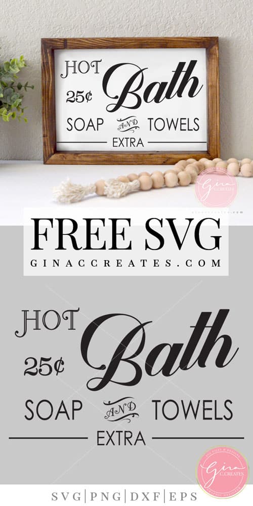 hot bath svg, vintage bathroom svg