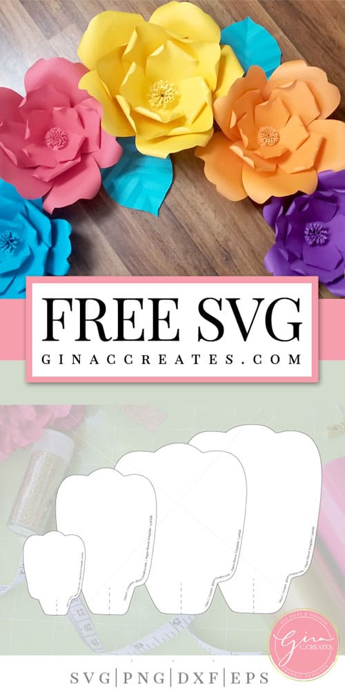 free paper flower template svg
