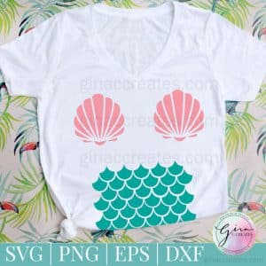 diy mermaid shirt free svg