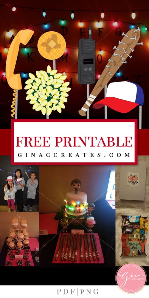 stranger things party printables