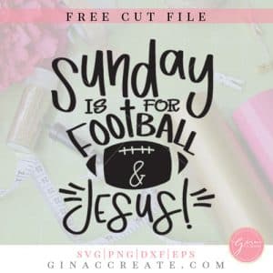free svg sunday is for football and Jesus