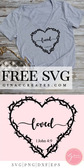 thorn heart loved free svg