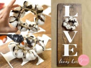 COTTON-BALL-WREATH-SIGN-IDEAS,-LOVE-LIVES-HERE