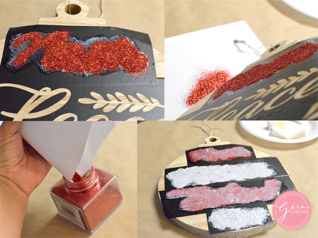 HOW TO MAKE A GLITTER DESIGN ON WOOD SIGN USING MODGE-POD