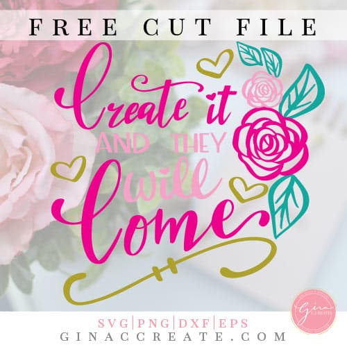 crafty girl svg, create it and they will come svg