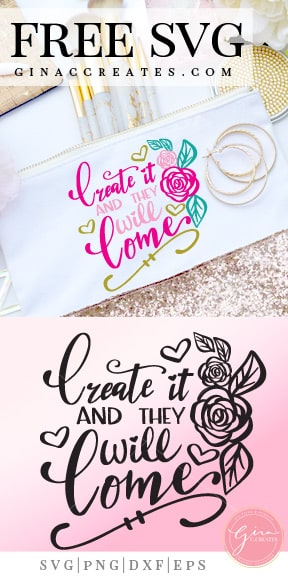 create and they will come svg, crafty svg
