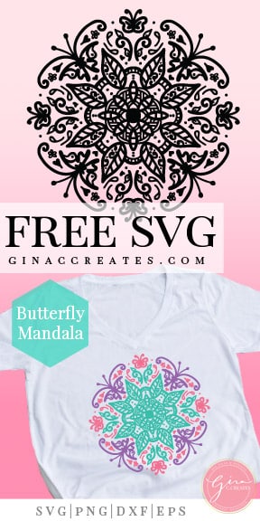 butterfly mandala svg cut file, cricut spring ideas