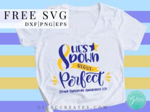 he's down right perfect svg, down syndrome awareness shirts