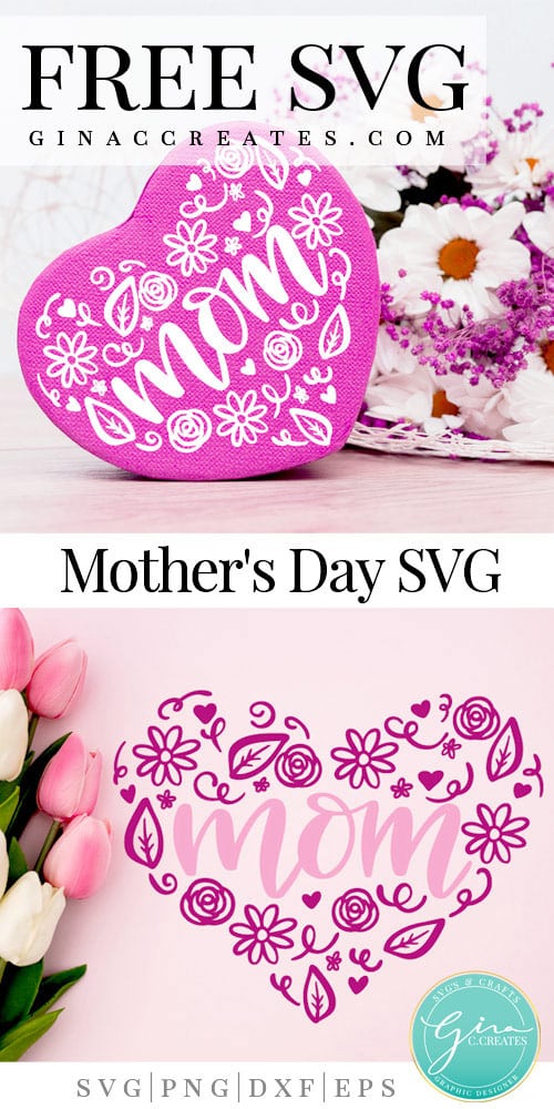mother's day free svg, mom heart svg