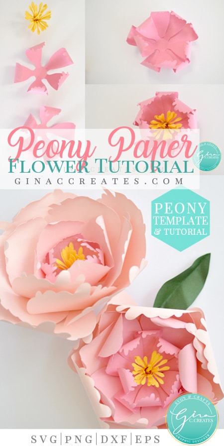 how to make a paper flower peony with cricut