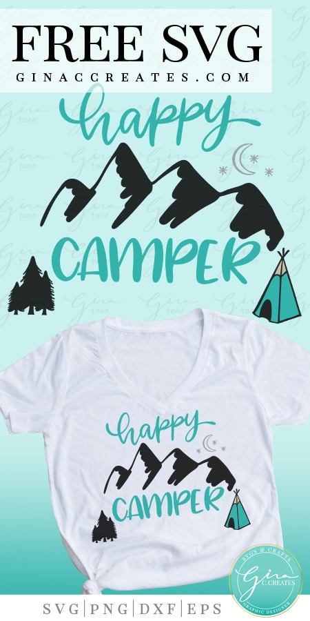 free happy camper svg, camping svg, nature svg