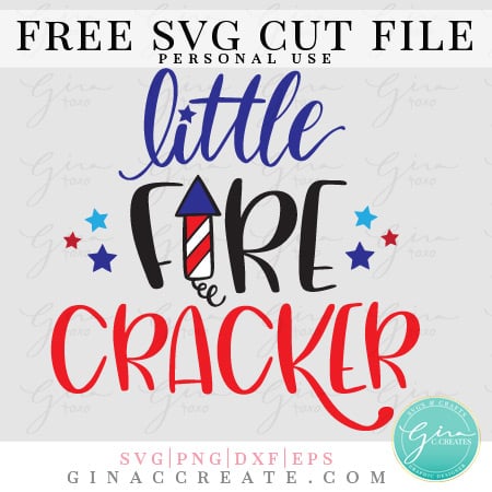 free little firecracker svg, kids 4th of July shirt