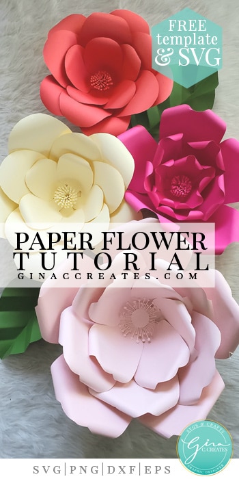 free paper flower template and SVG