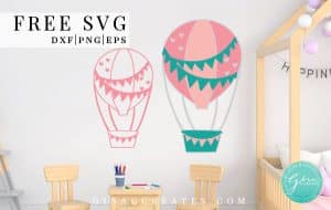 free svg hot air balloon cricut craft