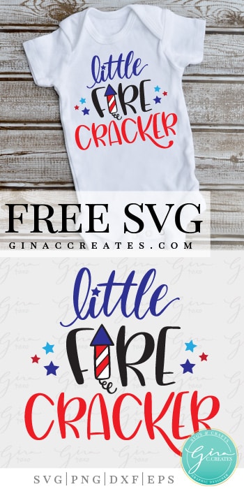 free little firecracker svg, kids 4th of July shirt