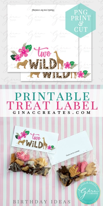 cookie treat bag free label, two wild candy label
