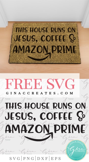 free svg doormat this house runs on amazon prime