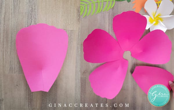 free Hawaiian Paper flower SVG and template