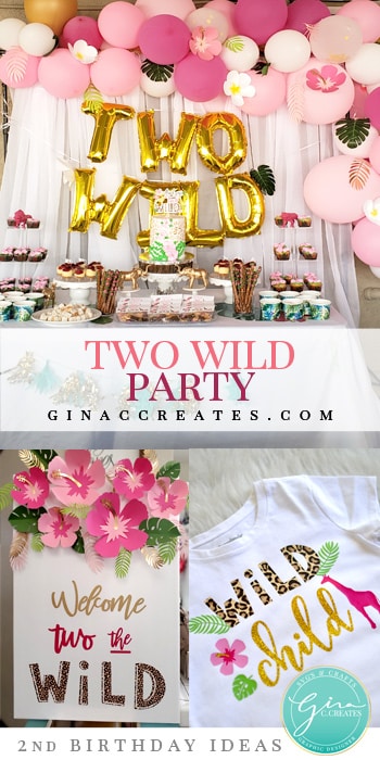 two wild 2nd birthday party idea for girls