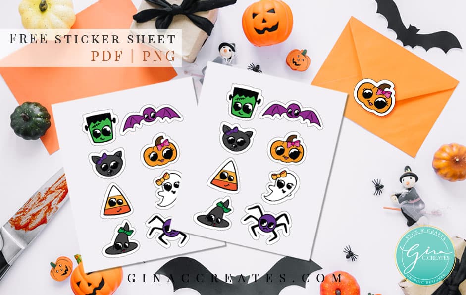 halloween free sticker printable