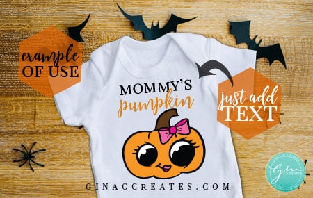 baby's halloween shirt idea, free pumpkin svg