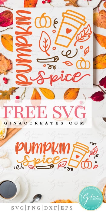 free svg autumn pumpkin spice svg, fall leaves svg