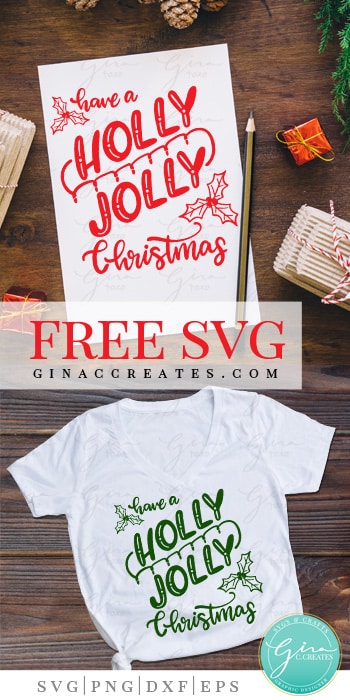 holly jolly christmas free svg, christmas craft ideas