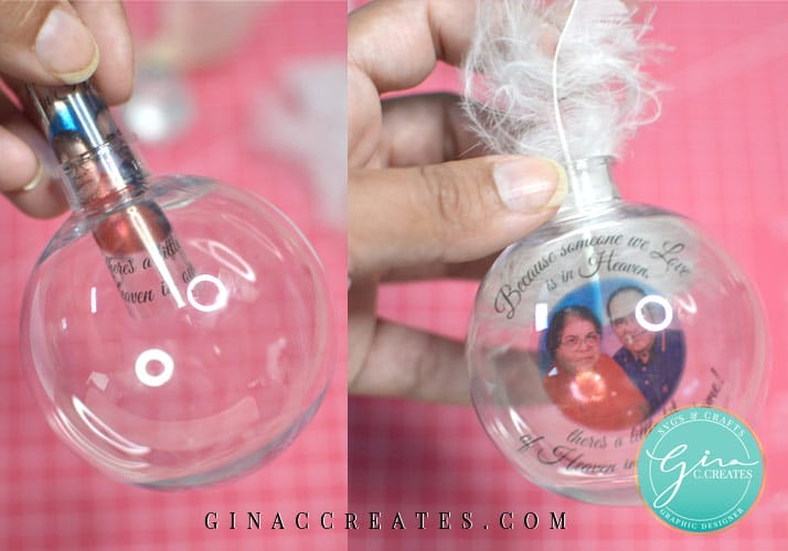 how to make a memorial ornament with your cricut