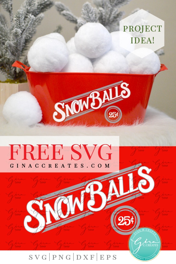 Free SVG snowballs 25 cents, Christmas crafts