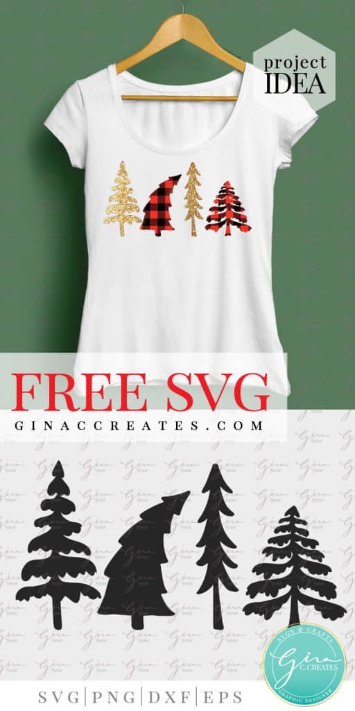 free christmas tree svg buffalo plaid tree shirt