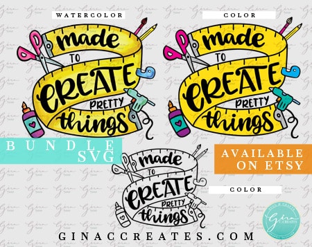 made to create pretty things svg, crafting svg, glue gun svg
