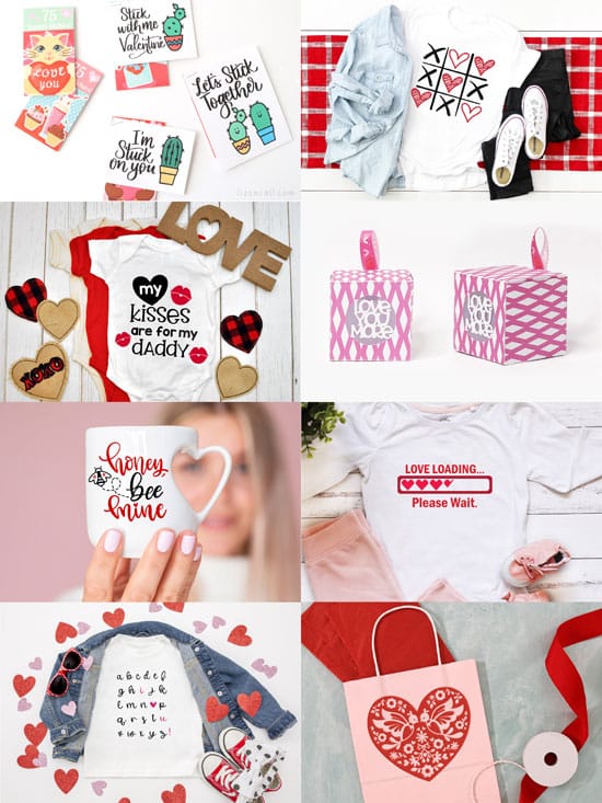 free Valentine's Day SVG cut files crafts