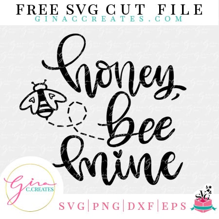 honey bee mine valentine's day free svg craft