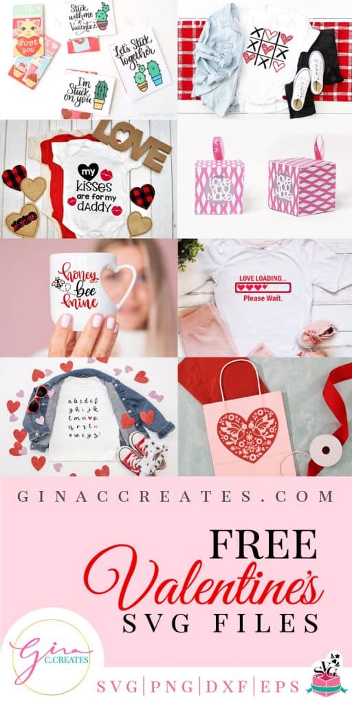 free Valentine's Day SVG cut files crafts