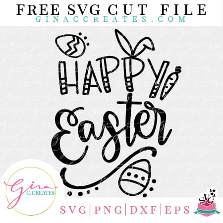 Free SVG Happy Easter Cut File, easter eggs svg