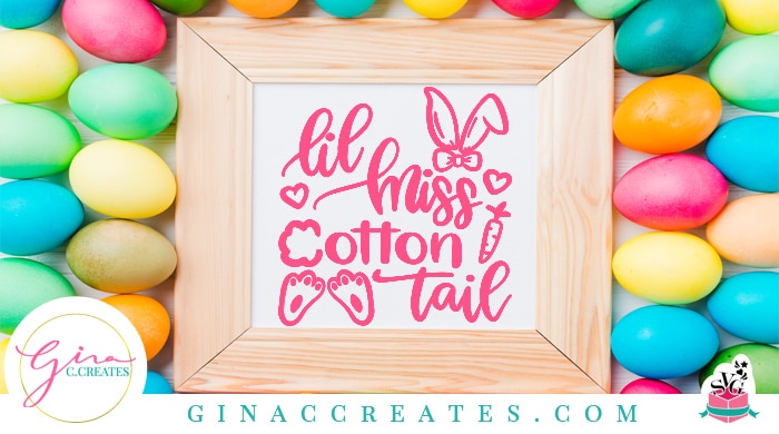 lil miss cotton tail easter shirt free svg cut file