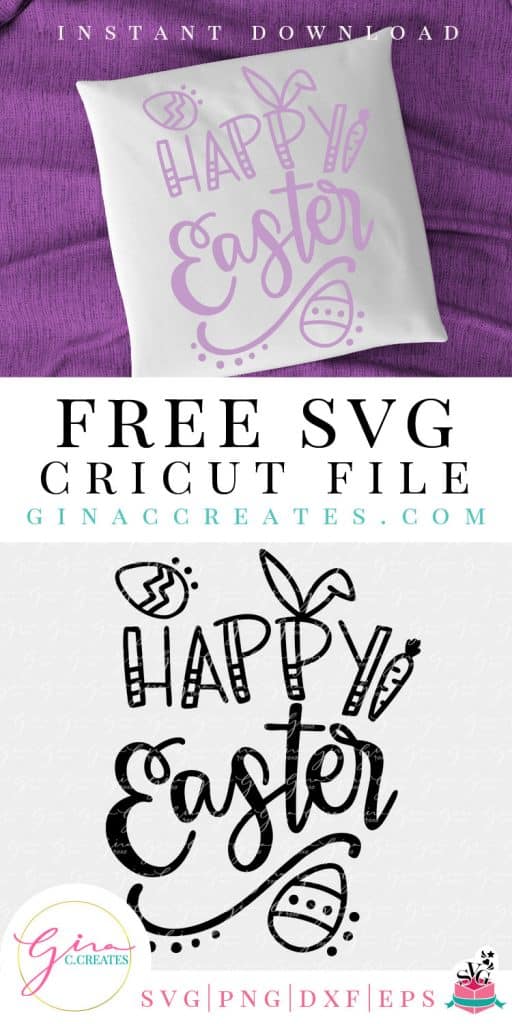 Free SVG Happy Easter Cut File, easter eggs svg
