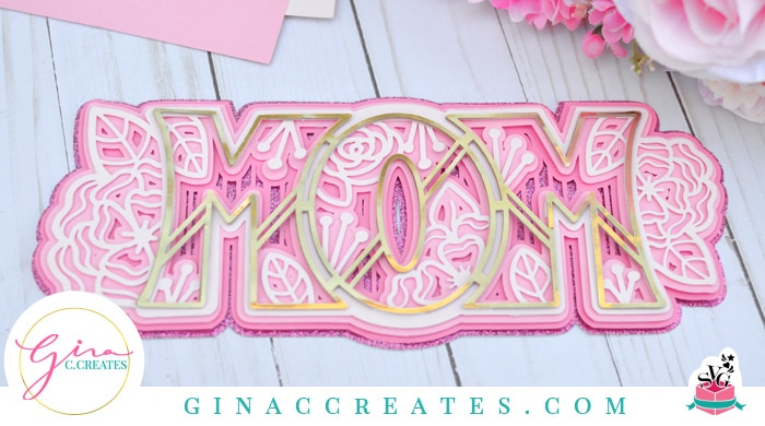 3D mom free svg for mother's day