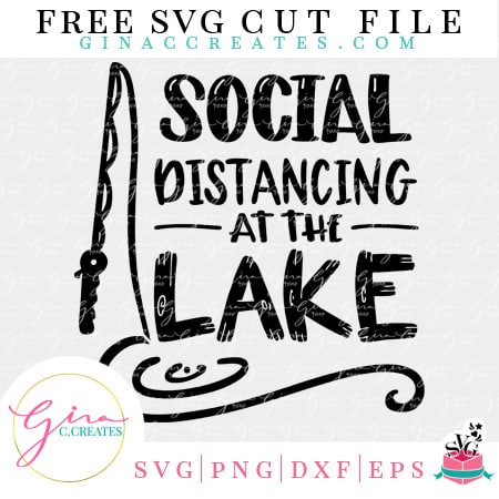 social distancing at the lake free svg cut file