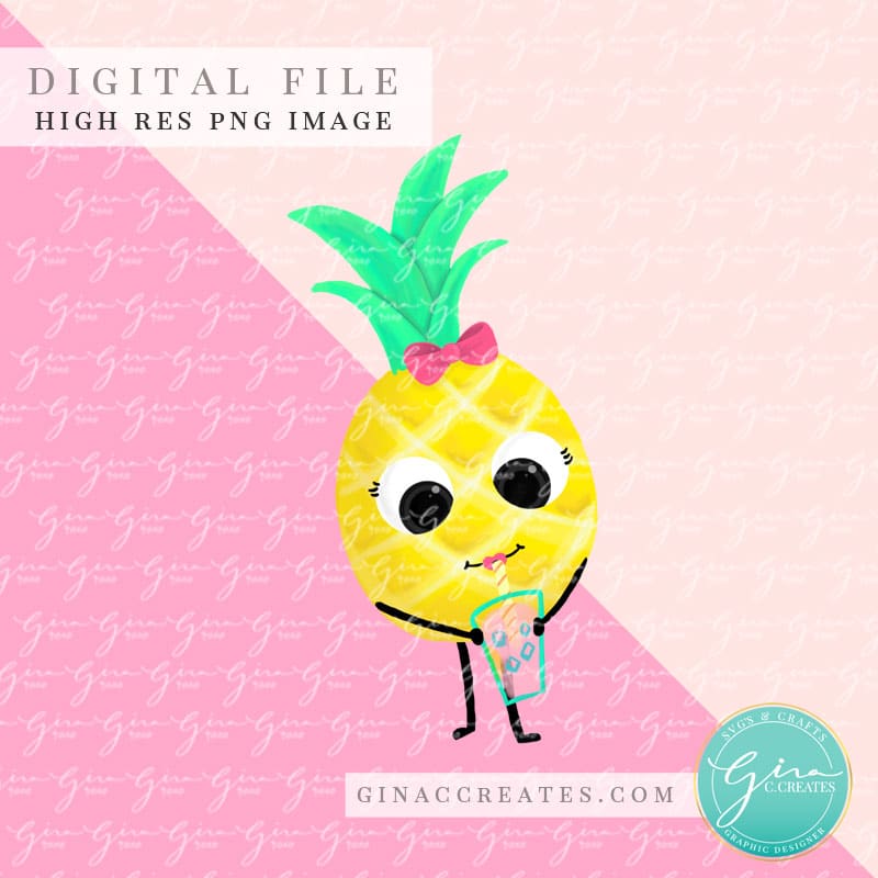 Pineapple girl png image clip art
