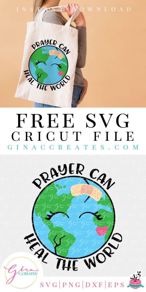 prayer can heal the world free svg, free earth svg