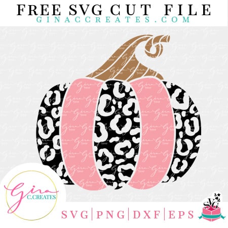 free leopard pumpkin svg cut file