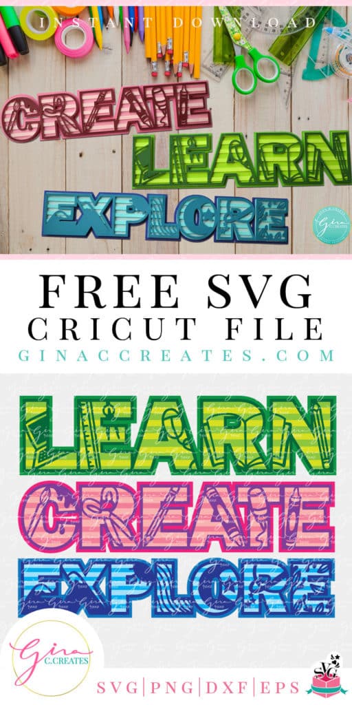 3D classroom homeschool SVG cut files
