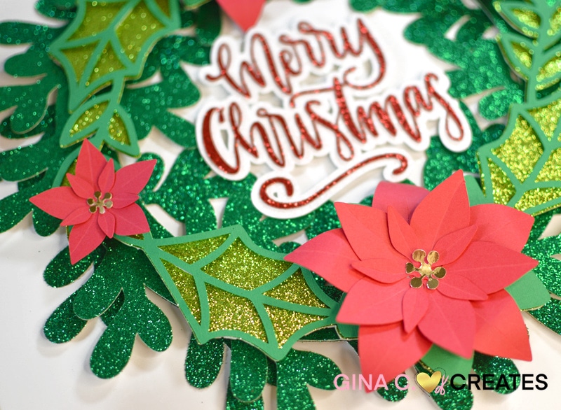 free svg 3D paper Christmas wreath