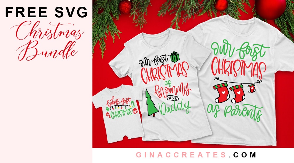 our first Christmas as parents free svg bundle