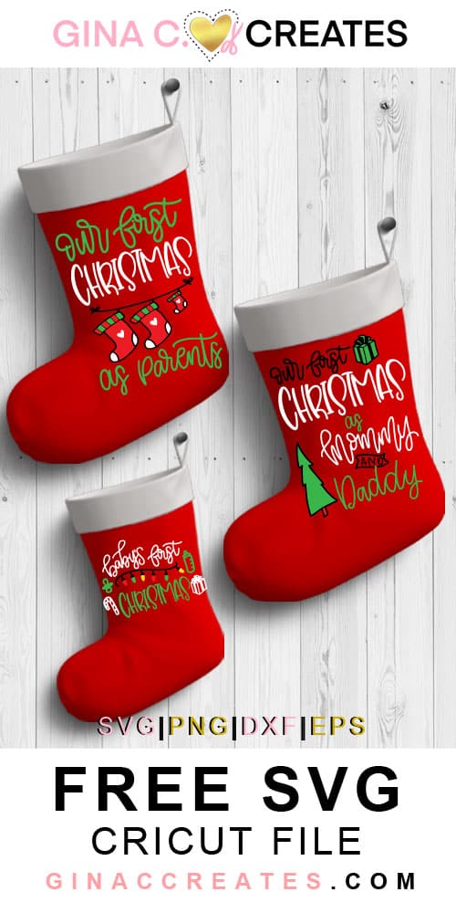 our first Christmas as parents free svg bundle
