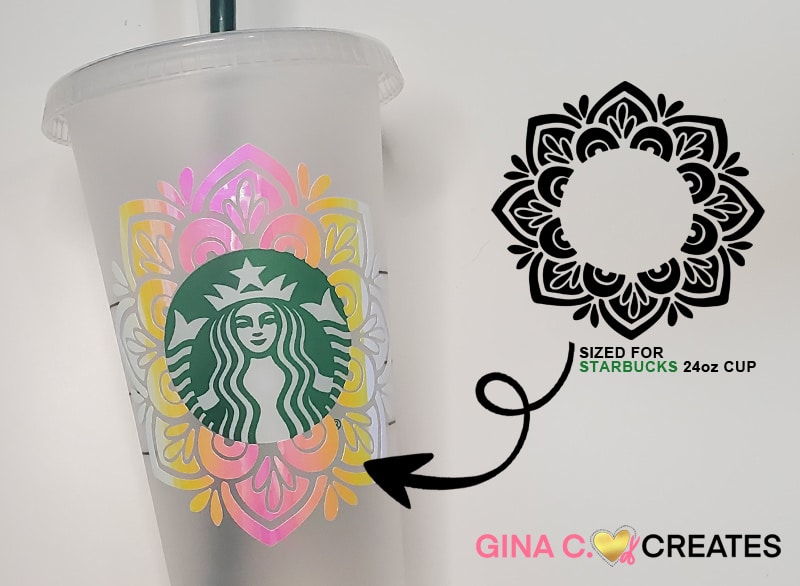 How to make a Custom Starbucks Cup Wrap with Free Template - Gina